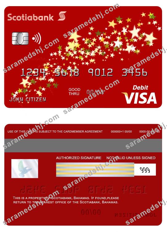 Bahamas Scotia bank visa debit